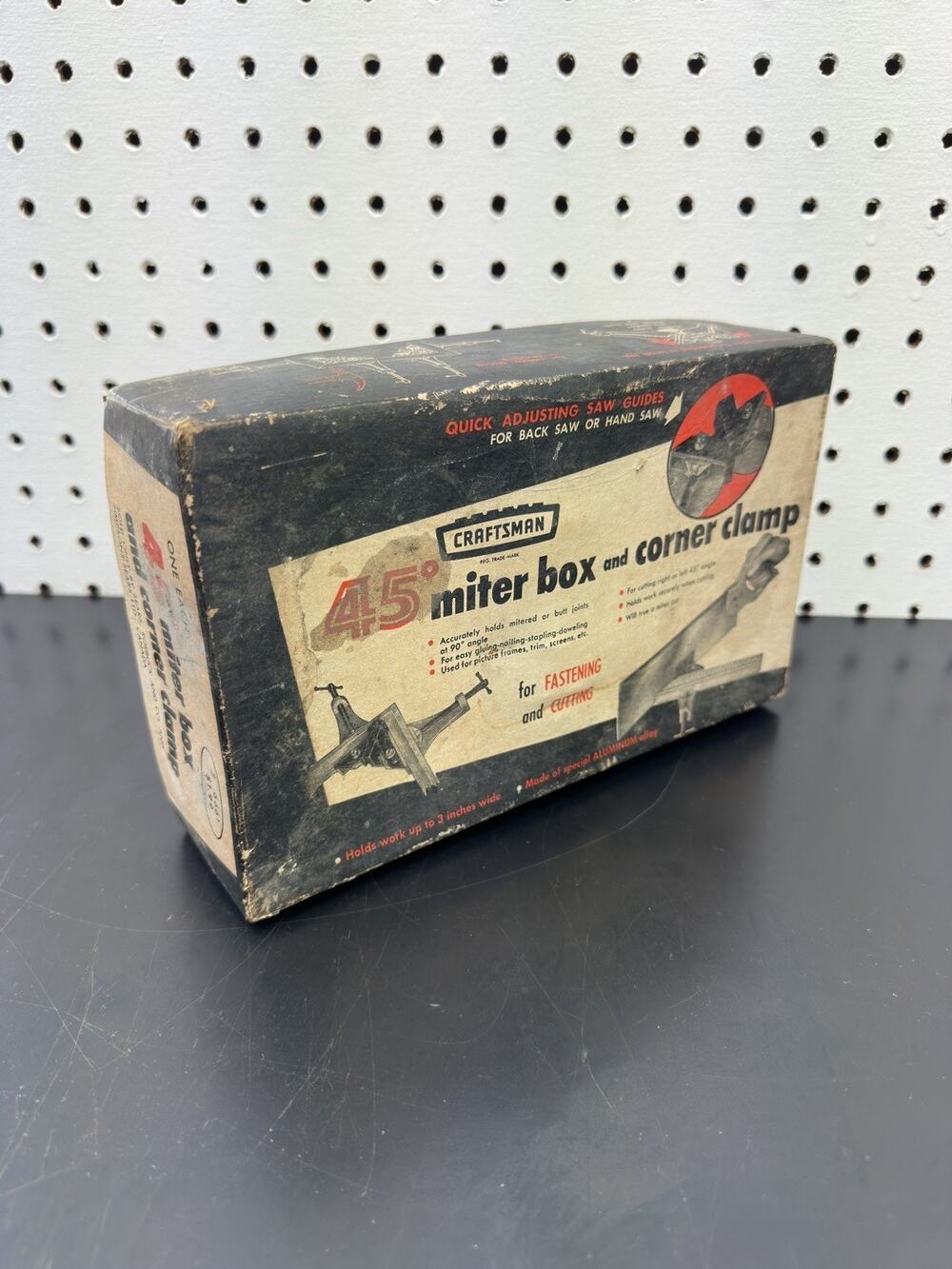 Craftsman 45 Degree Miter Box & Corner Clamp Model 9-6661 Aluminum Alloy USA